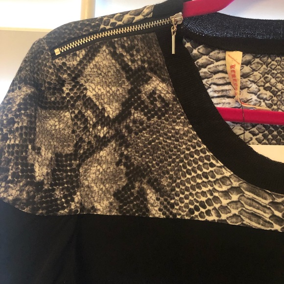 ❤️‍🔥NWT 2013 Sample Sale Rebecca Taylor Vintage Size 6 Black Snakeskin Top❤️‍🔥 - Picture 2 of 12